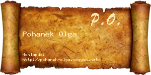 Pohanek Olga névjegykártya